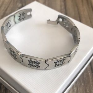 Rustic Cuff Logo Bracelet EUC